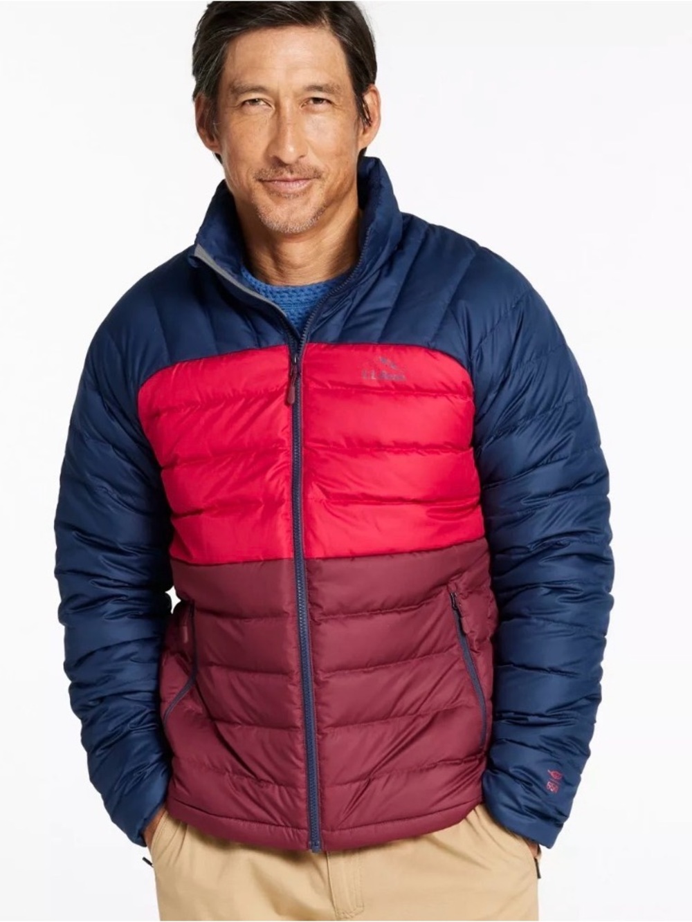 L.L. Bean Men’ Colorblock 650-fill Down Jacket Size Large